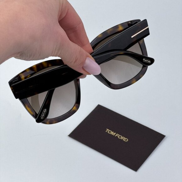Tom Ford Women Havana Brown Square BRAND NEW Sunglasses BEATRIX FT0613/S - Picture 2 of 9